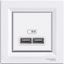 Asfora - double USB charger 2.1 A - white thumbnail 2