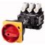 Main switch, P5, 315 A, rear mounting, 3 pole, 1 N/O, Emergency switching off function, With red rotary handle and yellow locking ring, Lockable in th thumbnail 1