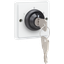 Splashproof key switch 16 A with screw terminals, white thumbnail 1