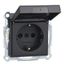 SCHUKO socket-outlet with hng.lid, shutter, screwl. term., anthracite, System M thumbnail 3