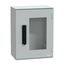 wall-mounting encl. polyester monobloc IP66 430x330x200mm 3p.lock glazed door thumbnail 1