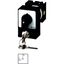 ON-OFF switches, T0, 20 A, flush mounting, 3 pole, with black thumb grip and front plate, Cylinder lock SVA thumbnail 2