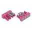 Socket for PCBs angled 4-pole pink thumbnail 1