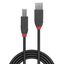 7.5m USB 2.0 Type A to B Cable, Anthra Line USB Type A Male to B Male thumbnail 2