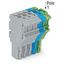 1-conductor female connector Push-in CAGE CLAMP® 4 mm² gray/blue/green thumbnail 2