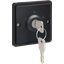 Splashproof key switch 10 A with screw terminals, black thumbnail 1