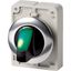 Illuminated selector switch actuator, RMQ-Titan, With thumb-grip, maintained, 3 positions, green, Metal bezel thumbnail 8