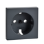 Central plate for SCHUKO socket-outlet insert, anthracite, System M thumbnail 4