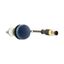 Indicator light, Flat, Cable (black) with M12A plug, 4 pole, 0.2 m, Lens Blue, LED Blue, 24 V AC/DC thumbnail 10