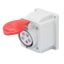 10° ANGLED SURFACE-MOUNTING SOCKET-OUTLET - IP44 - 3P+E 16A 380-415V 50/60HZ - RED - 6H - SCREW WIRING thumbnail 2