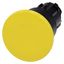 Mushroom pushbutton, 22 mm, round, plastic, yellow, 40mm, latching, pull-to-unlatch mechanism, 3SU1000-1BA30-0AA0-Z Y19 thumbnail 1