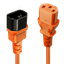 2m C14 to C13 Mains Extension Cable, orange IEC C14 Connector to IEC C13 Connector thumbnail 1