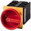 Main switch, T3, 32 A, flush mounting, 5 contact unit(s), 10-pole, Emergency switching off function, With red rotary handle and yellow locking ring thumbnail 1