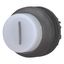 Illuminated pushbutton actuator, RMQ-Titan, Extended, maintained, White, inscribed 1, Bezel: black thumbnail 3