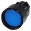 Pushbutton, 22 mm, round, plastic, blue, Front ring, raised, castellated momentary 3SU1000-0DB50-0AA0-Z Y11 thumbnail 2