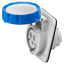 10° ANGLED FLUSH-MOUNTING SOCKET-OUTLET HP - IP66/IP67 - 2P+E 16A 200-250V 50/60HZ - BLUE - 6H - SCREW WIRING thumbnail 1