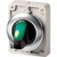Illuminated selector switch actuator, RMQ-Titan, with thumb-grip, maintained, 2 positions, green, Front ring stainless steel thumbnail 2