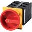 Main switch, T3, 32 A, flush mounting, 6 contact unit(s), 12-pole, Emergency switching off function, With red rotary handle and yellow locking ring thumbnail 3