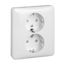 Exxact double socket-outlet earthed screw white thumbnail 2