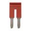 Short bar for terminal blocks 4 mm² push-in plus models, 2 poles, red thumbnail 3