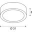 GL 105 E27, max. 2x25W, round, white plaster thumbnail 4