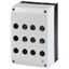 Surface mounting enclosure, 12 holes, black/light grey thumbnail 2