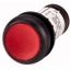 Illuminated pushbutton actuator, Flat, momentary, 1 NC, Screw connection, LED Red, red, Blank, 24 V AC/DC, Bezel: black thumbnail 1