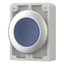 Illuminated pushbutton actuator, RMQ-Titan, Flat, momentary, Blue, Blank, Metal bezel thumbnail 2