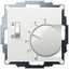 UP room controller, RAL9016 glossy 55x55, 5-30C, AC 230V, 1CO, 10A/5A, heating/cooling switch thumbnail 1