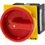 Main switch, T3, 32 A, flush mounting, 2 contact unit(s), 4 pole, Emergency switching off function, With red rotary handle and yellow locking ring thumbnail 20