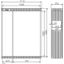 CDC, size 2/1355, asymmetrical doors, w/ mounting plate, 1355x1110x315 thumbnail 1