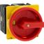 Main switch, T3, 32 A, flush mounting, 2 contact unit(s), 4 pole, Emergency switching off function, With red rotary handle and yellow locking ring thumbnail 7