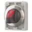 Illuminated selector switch actuator, RMQ-Titan, with thumb-grip, maintained, 2 positions, red, Front ring stainless steel thumbnail 6