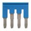 Short bar for terminal blocks 4 mm² push-in plus models, 4 poles, blue thumbnail 1