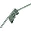 Gutter clamp StSt f. bead 13-25mm with two-screw cleat for Rd 7-10mm thumbnail 1