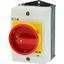 Main switch, T0, 20 A, surface mounting, 2 contact unit(s), 4 pole, Emergency switching off function, With red rotary handle and yellow locking ring thumbnail 6