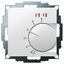 UP room controller, RAL9016 glossy 55x55, 5-30C, AC 230V, 16 A relay output 1 NO contact, PWM / 2 point control, switch, TA, LED displays thumbnail 2