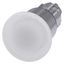 Illuminated mushroom pushbutton, 22 mm, round, metal, shiny, white, 40 mm, 3 switch positions, after pushing in Retraction  3SU1051-1ED60-0AA0-Z Y12 thumbnail 1