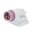 90° ANGLED SURFACE MOUNTING INLET - IP44 - 2P 32A 20-25V 50-60HZ - VIOLET - n.r. - SCREW WIRING thumbnail 2