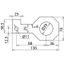 Flat connection bracket IF3 bore diameter d1 39 mm thumbnail 2