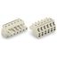 2-conductor female connector Push-in CAGE CLAMP® 2.5 mm² light gray thumbnail 1