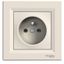 Asfora - single socket outlet with pin earth - 16A cream thumbnail 3