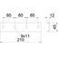 SLV 62 A4 Straight connector with bolts for cable ladder SLZ and SL 62 210x62 thumbnail 2