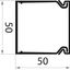 HFVK 5050 lgr Slotted cable trunking system HF DIN Set 50x50 7035 thumbnail 2