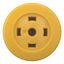 Mushroom actuator, RMQ-Titan, Mushroom, momentary, Mushroom yellow, Without button plate, Bezel: black thumbnail 5