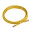 Patch cord RJ45 category 6A U/UTP unscreened PVC yellow 3 meters thumbnail 2