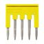 Short bar for terminal blocks 1 mmÂ² push-in plus, 5 poles, yellow colo XW5T0153M thumbnail 1