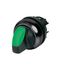 Illuminated selector switch actuator, RMQ-Titan, With thumb-grip, momentary, 2 positions, green, Bezel: black thumbnail 6