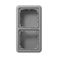 Spec.Surface Cap w. integr. frame 2-gang CD582AGR thumbnail 1