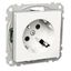 Exxact single socket-outlet with 45° angled outlet portion screw white thumbnail 2